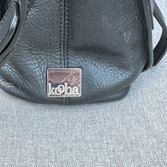 KOOBA Jane Black Pebbled Leather Crossbody Satchel - Picture 5 of 16